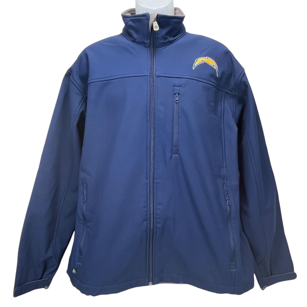 Chargers NFL Men's XL Blue Full Zip Mock Neck Jacket‎